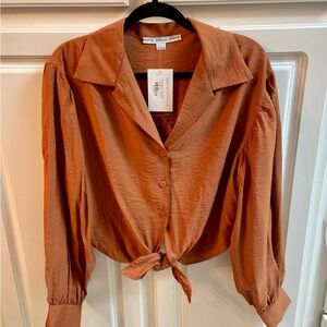 Women’s Long Sleeve Burnt Orange Top